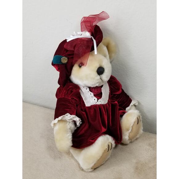 The Brass Button Pearl 11" Pickford Teddy Bears 1985 Stuffed Animal Vintage - Picture 7 of 12